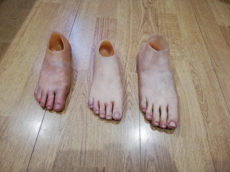 Prótese de pé de silicone
